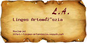 Linges Artemíszia névjegykártya